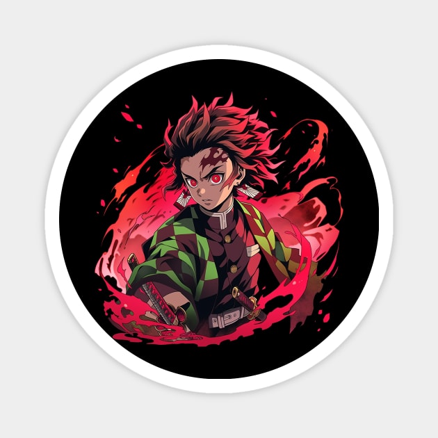 tanjiro Magnet by pokermoment